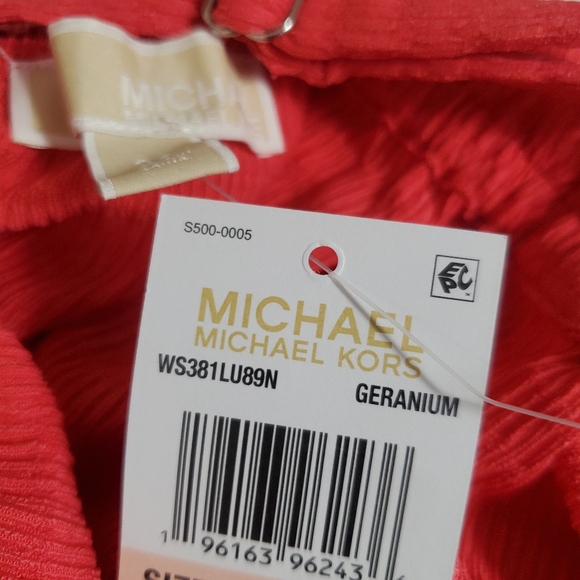 MICHAEL MICHAEL KORS Women's 2X Geranium Ring Maxi Sheath Side Split Dress New - Picture 7 of 9